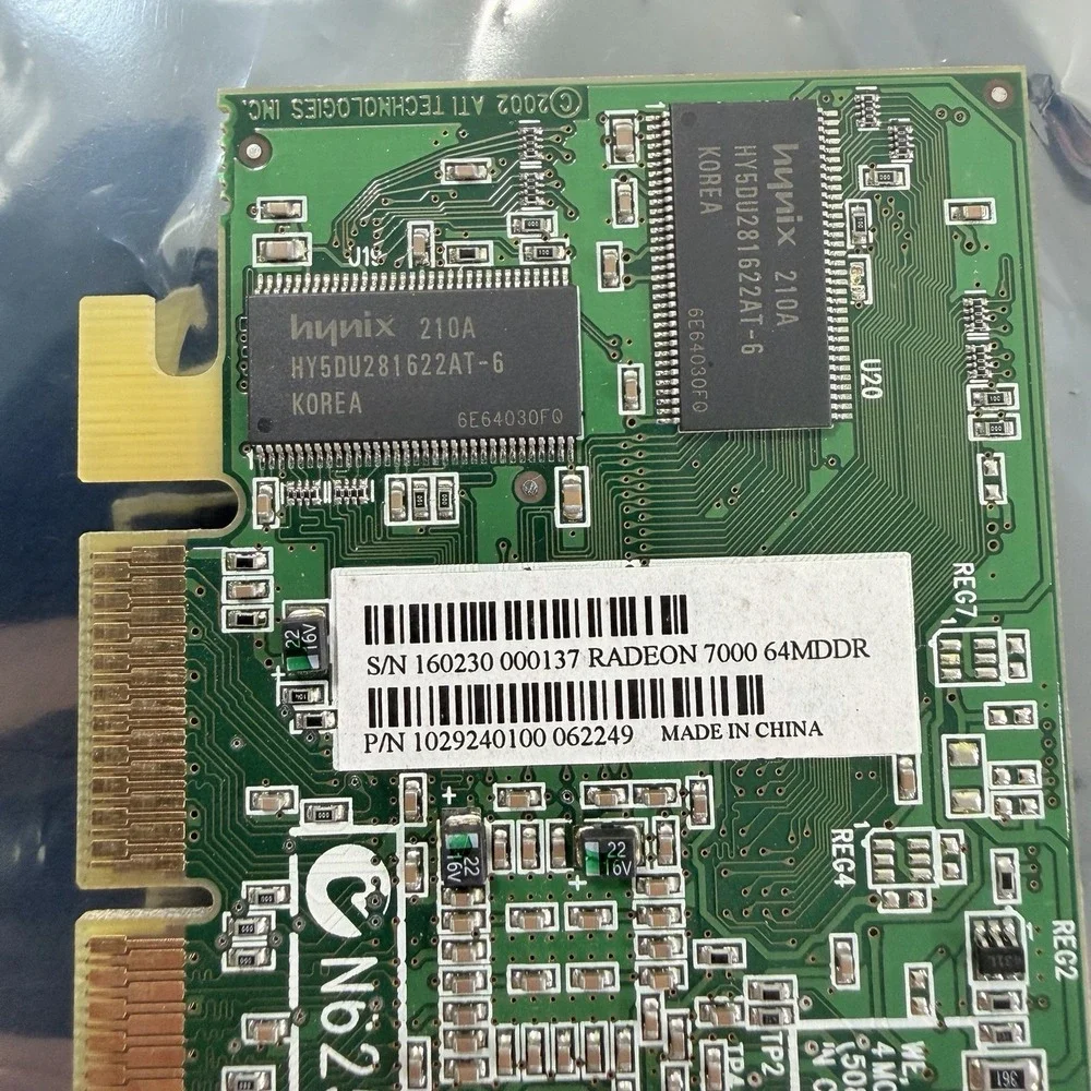 Lot‎ Of 2 ATI Radeon 7000 64MB DDR AGP VGA Computer Graphics Video Cards